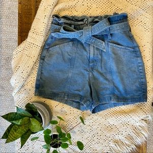Tie Waist Denim Shorts | 27